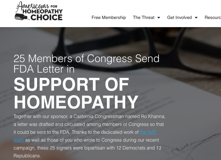 FDA Letter in support of Homeopathy