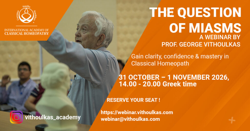 Vithoulkas Webinar 31 Oct - 1 Nov Banner 1200x628